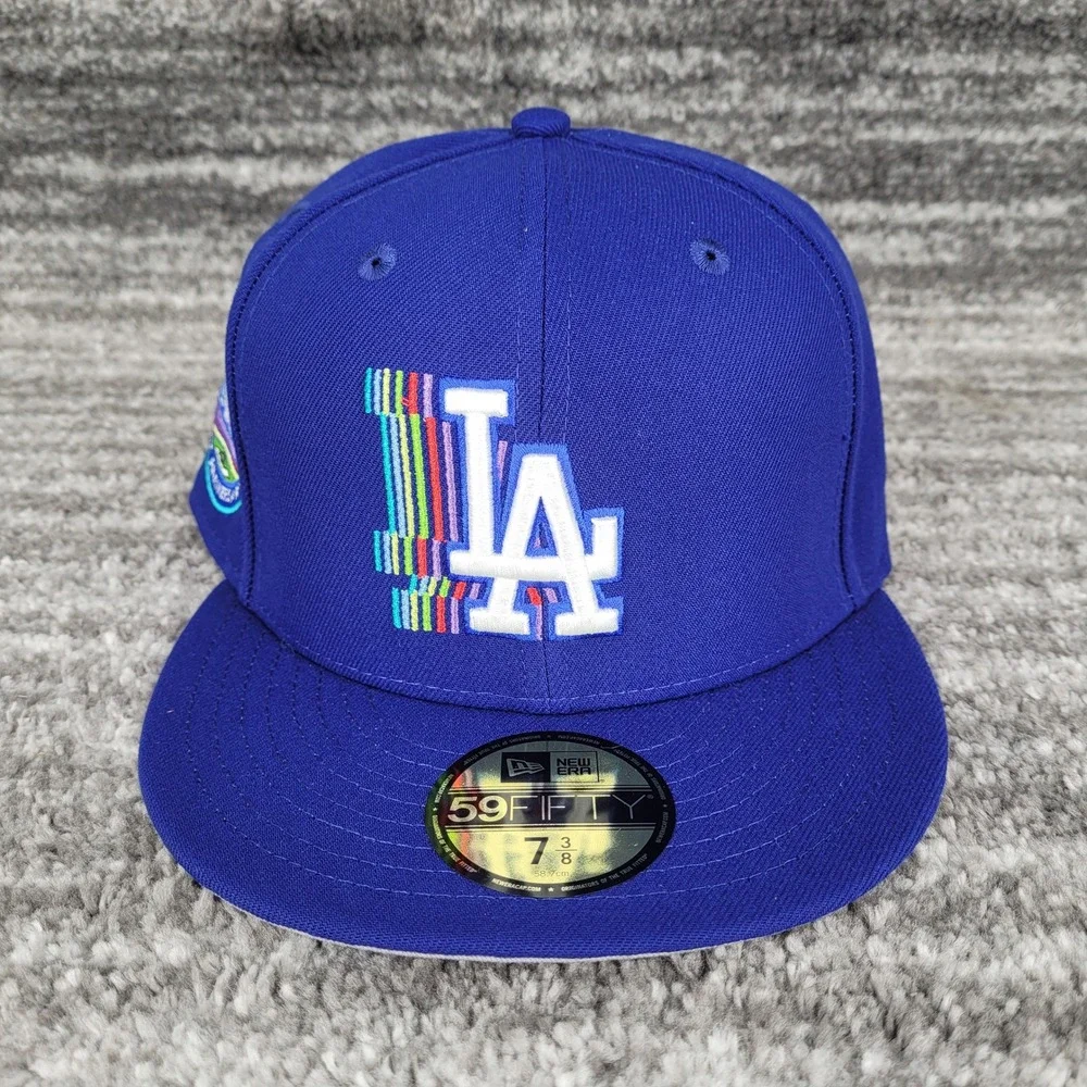 New Era Los Angeles Dodgers 59FIFTY Fitted Hat Royal Blue 50th Anniversary 7 3/8